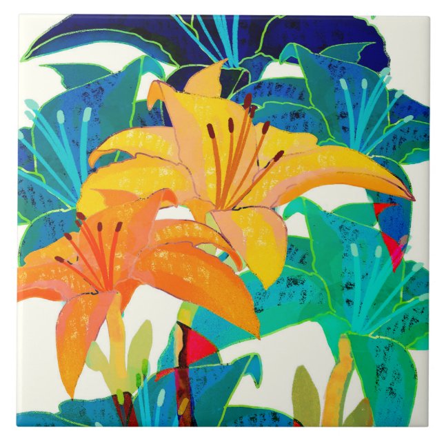 Azulejo Daylily Cerâmica Kitchen (Frente)