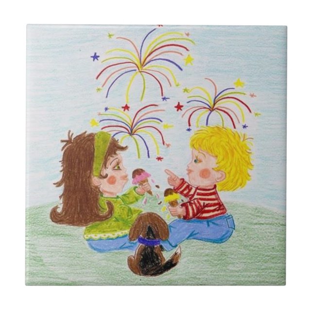 azulejo de 4 de julho (Frente)