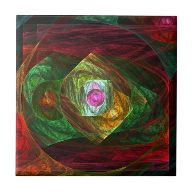 Azulejo de Abstrato de Conexões Dinâmicas (Frente)