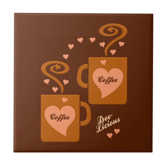 Azulejo de Amantes de Café, personalizar (Frente)