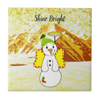Azulejo de Anjo Boneco de Neve