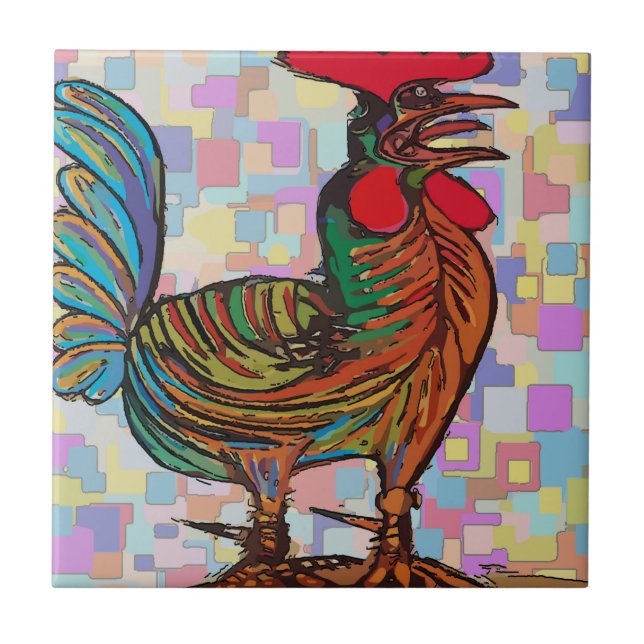 Azulejo de aparência do holandês multicolorido (Frente)