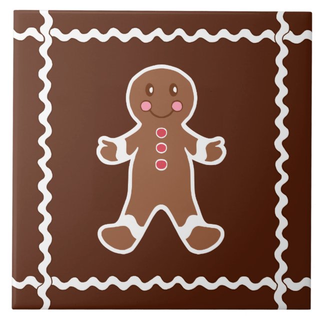 Azulejo de Apoio em Forma de Homem de Biscoito (Frente)