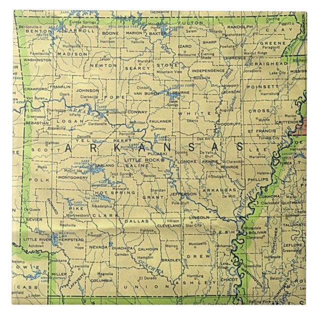 Azulejo de Arkansas (Frente)