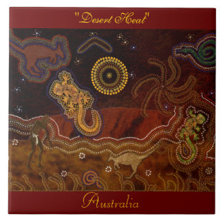 Azulejo de arte australiano Aboriginal de Animais