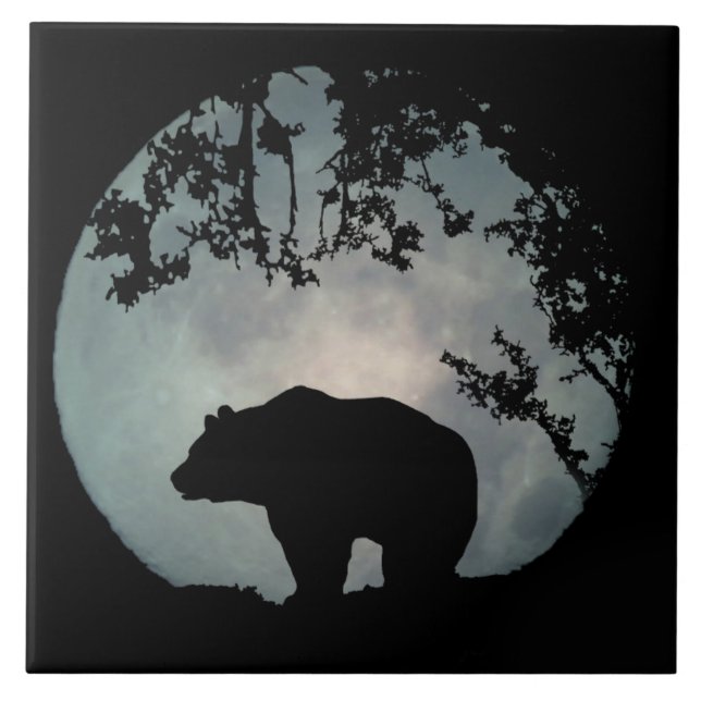 Azulejo de Arte Bear Moon Completo (Frente)