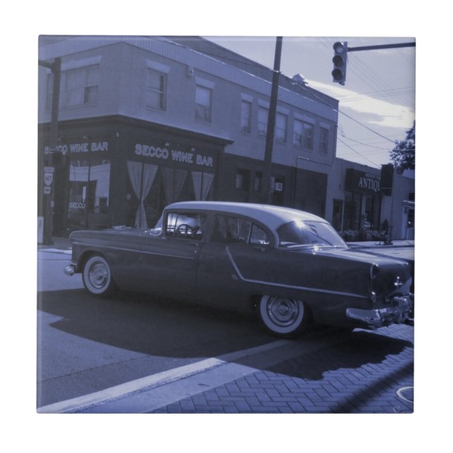 Azulejo de arte carro vintage (Frente)