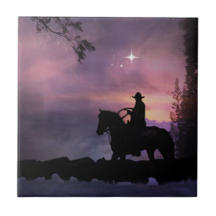 azulejo de Arte "Cowboy Church"