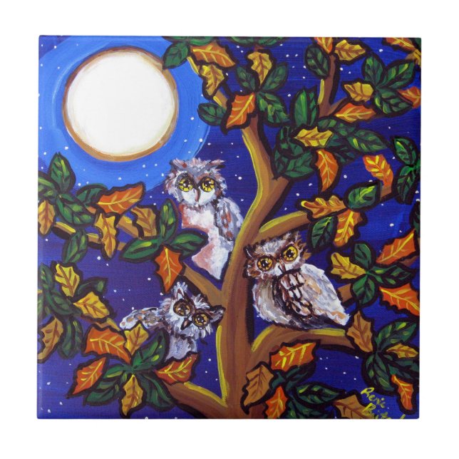 Azulejo De Arte Folclórica De Lua 3 (Frente)