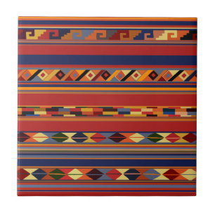 Azulejo de Arte Folclórico Tribal do Sudoeste de O