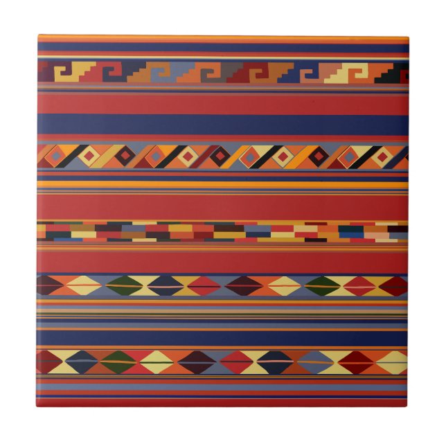 Azulejo de Arte Folclórico Tribal do Sudoeste de O (Frente)