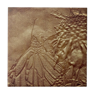 Azulejo de Arte Natural da Borboleta Envelhecida T