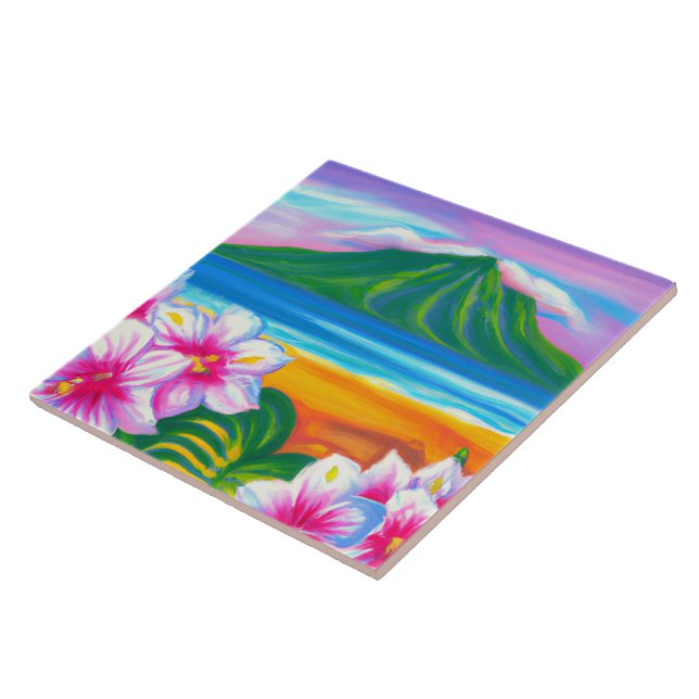 Azulejo de arte tropical e havaiana (Lateral)