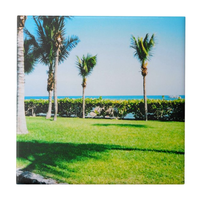 Azulejo de árvores tropicais (Frente)