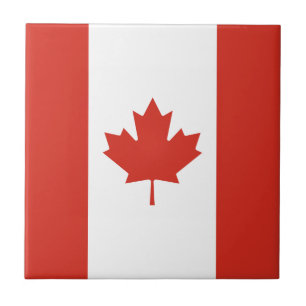 Azulejo de bandeira canadense patriótico