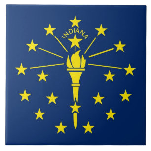 Azulejo de Bandeira do Estado de Indiana