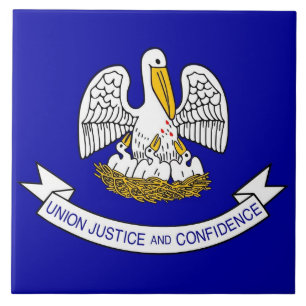 Azulejo de Bandeira do Estado de Louisiana