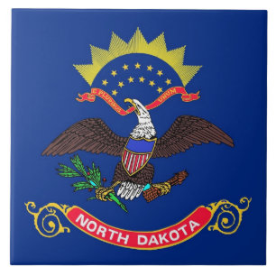 Azulejo de Bandeira do Estado do Dakota do Norte