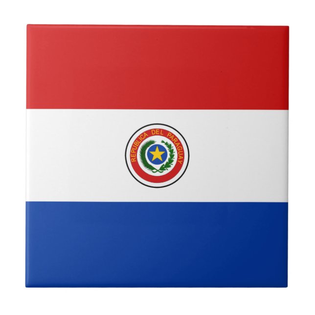 Azulejo de Bandeira do Paraguai (Frente)