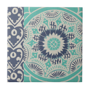 Azulejo de Batik Azul III