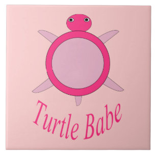 Azulejo de Bebê, Tartaruga Rosa E Bonita