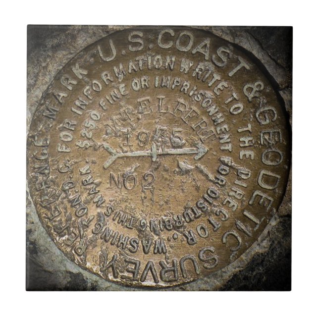 Azulejo de Benchmark Mt Elbert Fourteener (Frente)