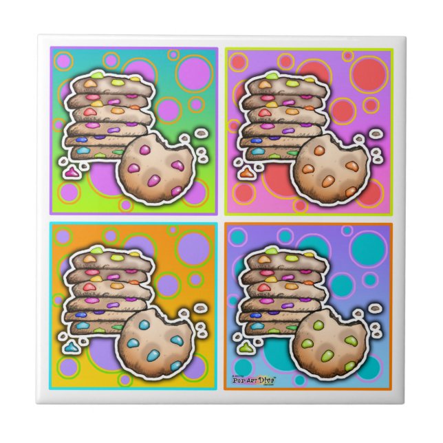 Azulejo de Biscoitos Pop Art (Frente)
