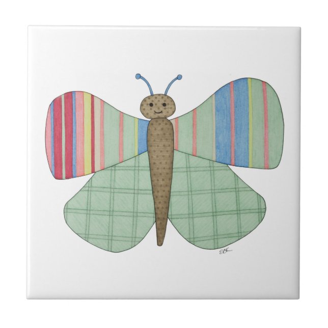 Azulejo de borboleta da int (Frente)