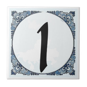 Azulejo de Borda Azul, Números de Casa, número de 