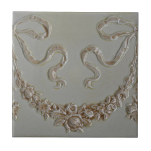 Azulejo de Borda Dimensional do Swag Floral Antiqu