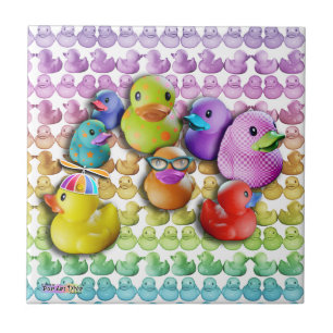 Azulejo de borracha de Duckies