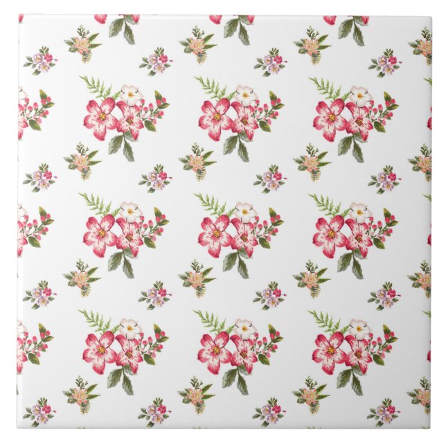 azulejo de buquê de flores (Frente)