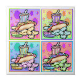 Azulejo de Cachorro-Quente Fast Food
