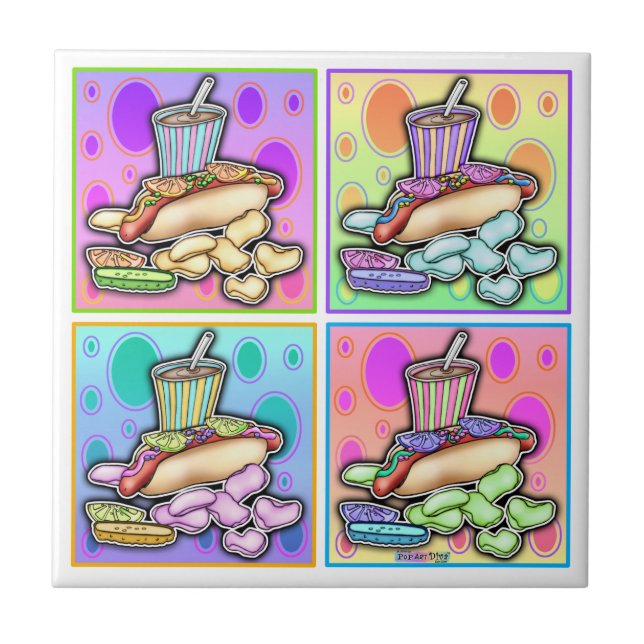 Azulejo de Cachorro-Quente Fast Food (Frente)