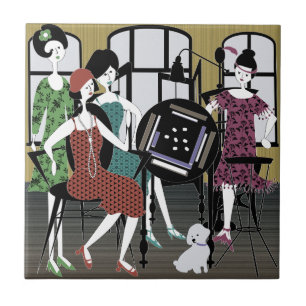 Azulejo de Cachorros Mah Jongg