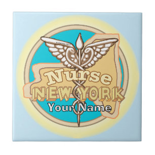 Azulejo de Caduceu de Enfermeira de Nova York