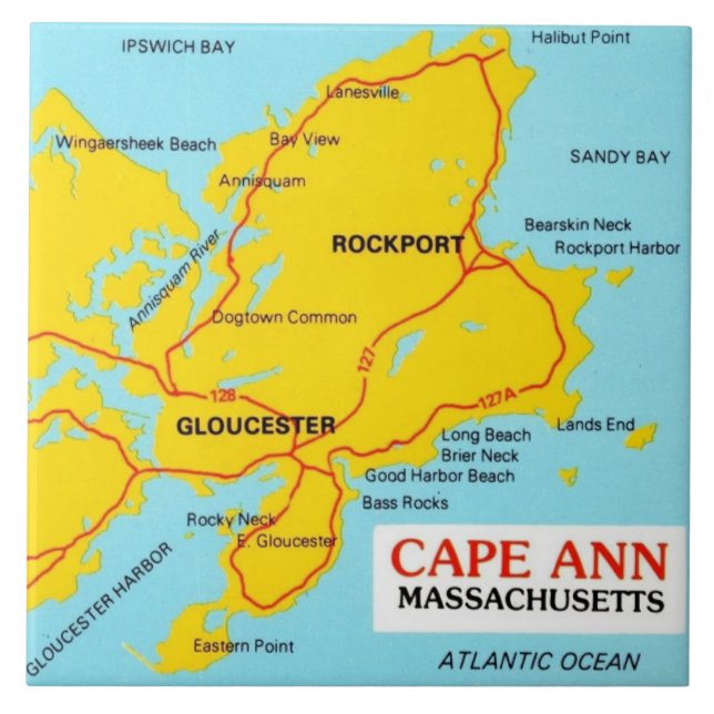 Azulejo de Cape Ann Massachusetts (Frente)
