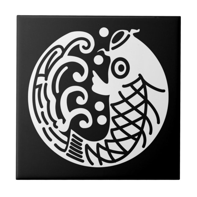 Azulejo de carp e onda (Frente)