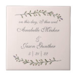 Azulejo de Casamento e Aniversário<br><div class="desc">Neste dia,  eu na Wed,  voto de eterno de casamento capturado em um azulejo decorativo. Personalize completamente este azulejo para tamanho de imagem,  cor de fundo,  fonte e sentimento. Adorável manutenção do casamento para a noiva e o noivo e para os favores do casamento.</div>