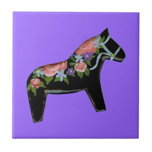Azulejo de Cavalo Negro virado para a direita