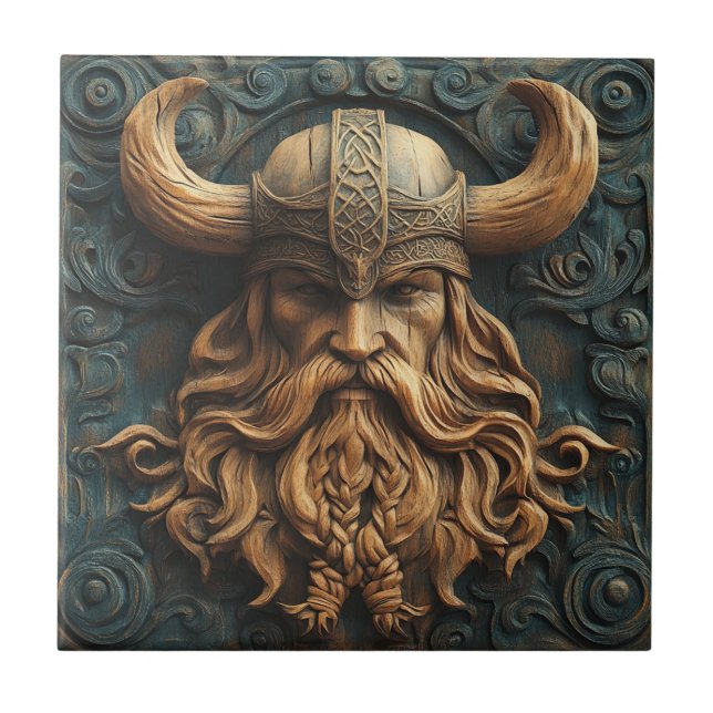 azulejo de cerâmica 3D Viking (Frente)