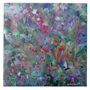 Azulejo de cerâmica abstrato Garden