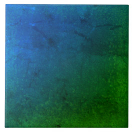 Azulejo de cerâmica azul e verde para a meia-noite