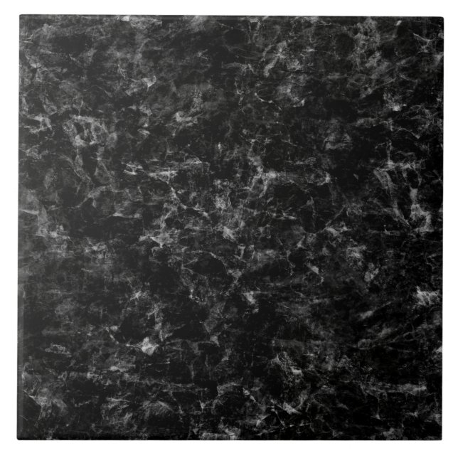 Azulejo de cerâmica Black Marble Granite Faux (Frente)