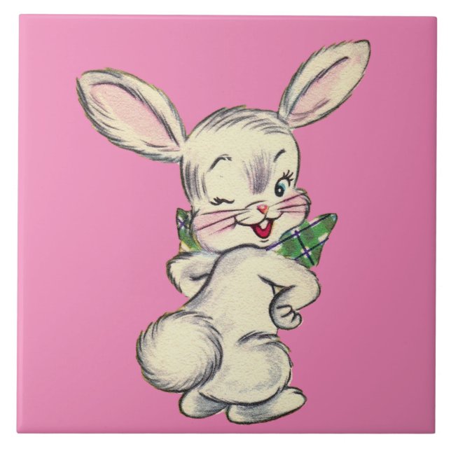 Azulejo de cerâmica Bunny Rabbit (Frente)