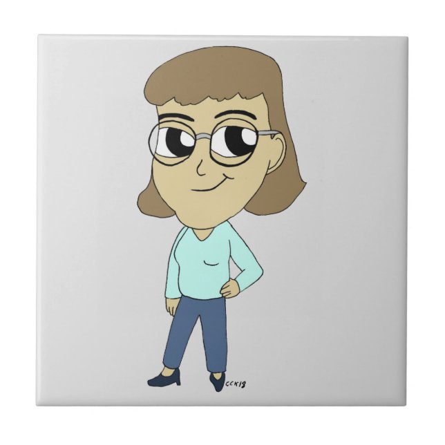 azulejo de cerâmica chibi (Frente)