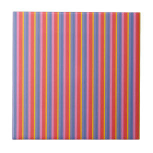 Azulejo de cerâmica Chic Red, Yellow, Pink, Blue S