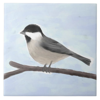 Azulejo de cerâmica Chickadee com revestimento pre