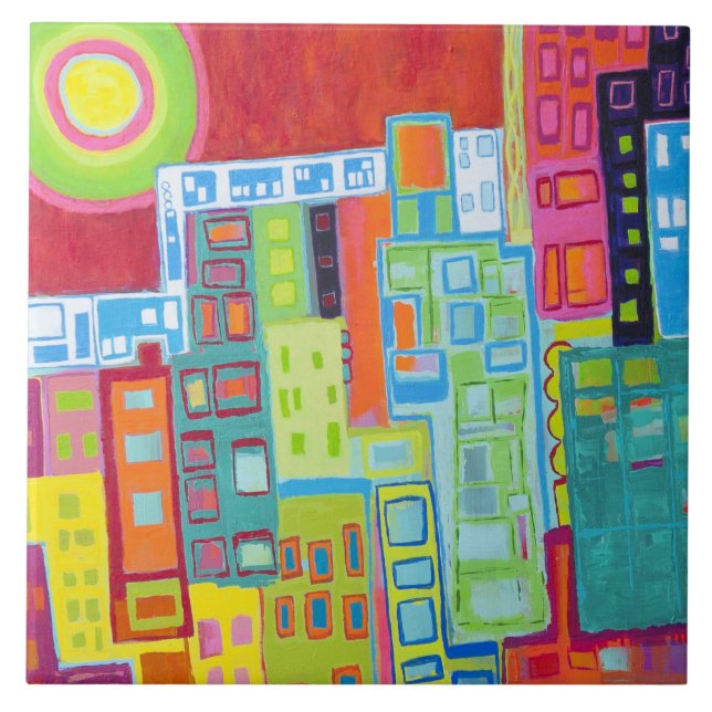 Azulejo de cerâmica City Slicker 6 x 6 (Frente)