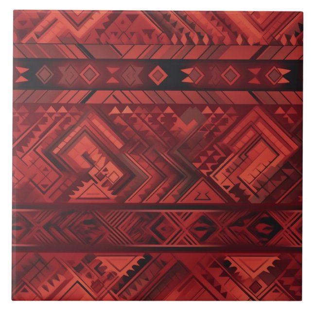 Azulejo de Cerâmica com Desenhos Sudoeste/Asteca/I (Frente)